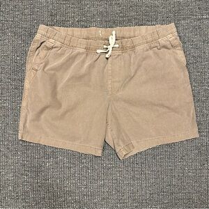 ROWM Tan Linen-Blend Shorts